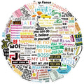 50pcs Waterproof Vinyl Decorative Stickers Entrepreneur Quotes for Water Bottles Laptop Luggage Cup Computer Mobile Phone