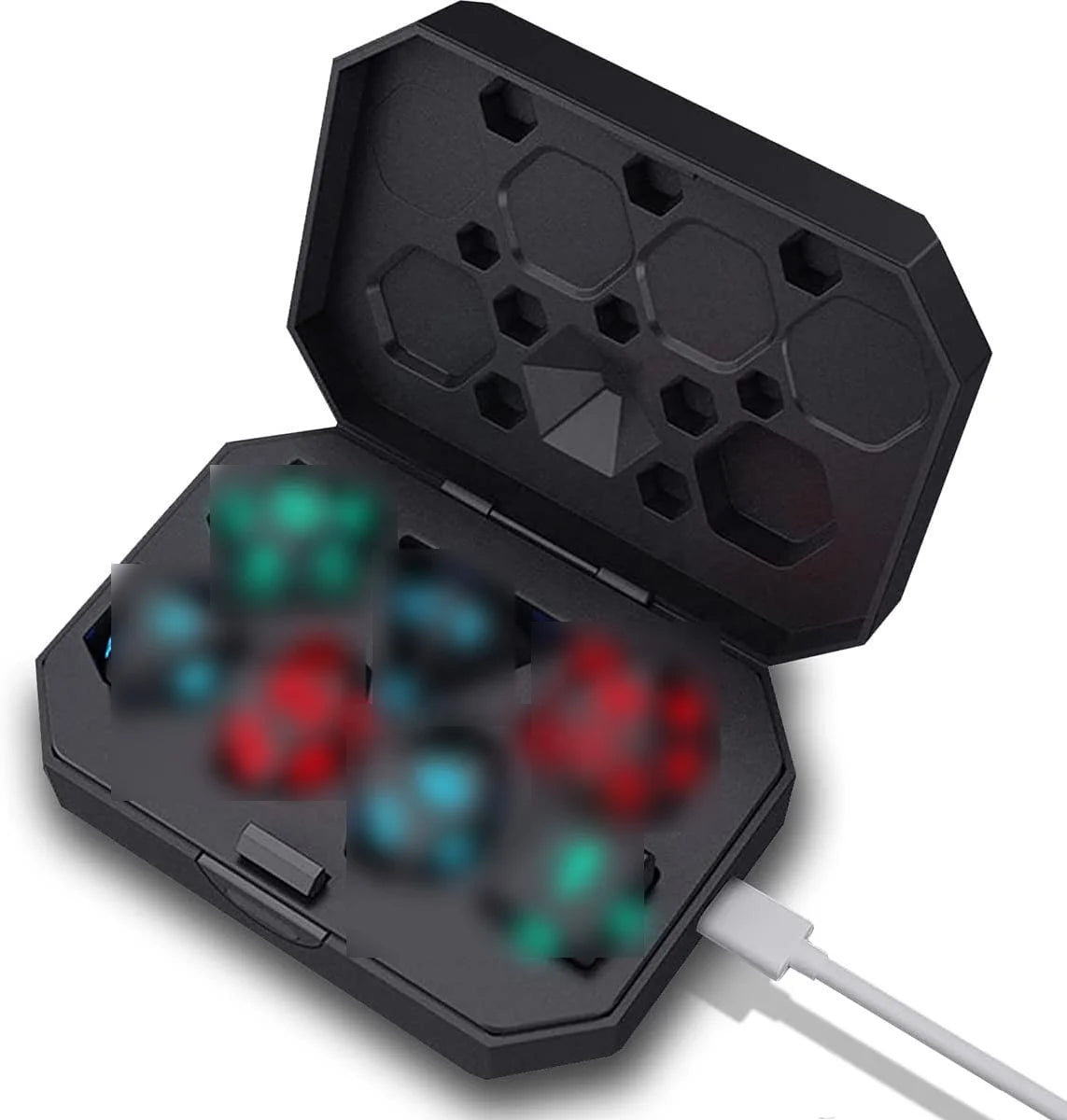 In Stock Light up DND Led Flashing Dice Rechargeable LED Dice Set with Charging Box