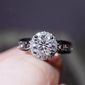 CAOSHI Jewelry 2025 New Elegant Charm Women Wedding Hollow Silver Plated for Bride Round Cubic Zirconia Crystal Rings