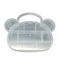 Bear Head 11-Slot Injection PP Plastic Jewelry Box Classic Style Multifunction Design with Lid Durable and Practical Storage