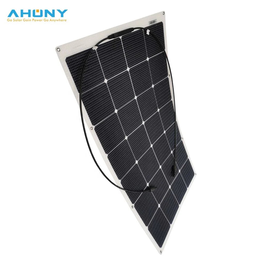 Sunpower 100W Flexible IBC Solar Panel for Electric Car Travel RV Boat Mobile Power Terrace Off-Grid Solar Solution