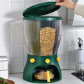 Factory Wholesale Folding 6-Grid Rotating PP+PET Dry Food Cereal Dispenser Storage Container