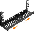 Under Desk Cable Cord Management Tray Retractable Clamp Mounted Wires Organizer Storage Rack for Office Desk
