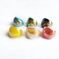 Colorful Murano Glass Finger Ring Bohemian Jewelry Beautiful Gift