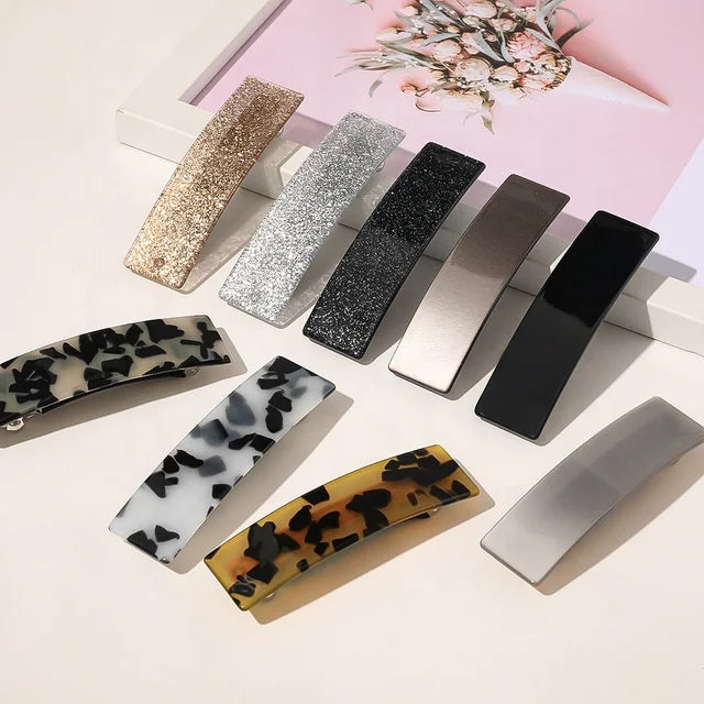Hair Accessories Acetate Elegant Hair Clip Fancy Plastic Girls Colorful Korean Barrettes for Women