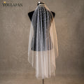 YouLaPan V180 the Factory Manufactures Best-selling Veil Soft Yarn Pearl Lace Bridal Veil Pearl 3M Cathedral Wedding Veil