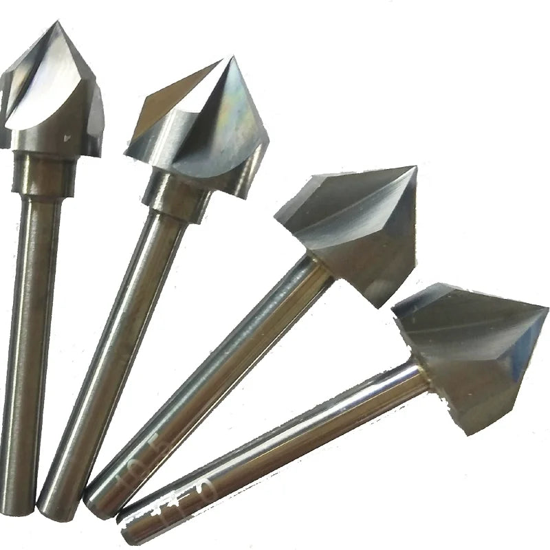 JR122 CNC Cutting Tools 4F 90 Degree Carbide Chamfering Counterbore Drill Bit for PCB