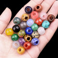 Wholesale 12MM Beads 5MM Large Hole Round Natural Stone Bead Crystal Gemstone Custom Jewelry DIY Accessories Making