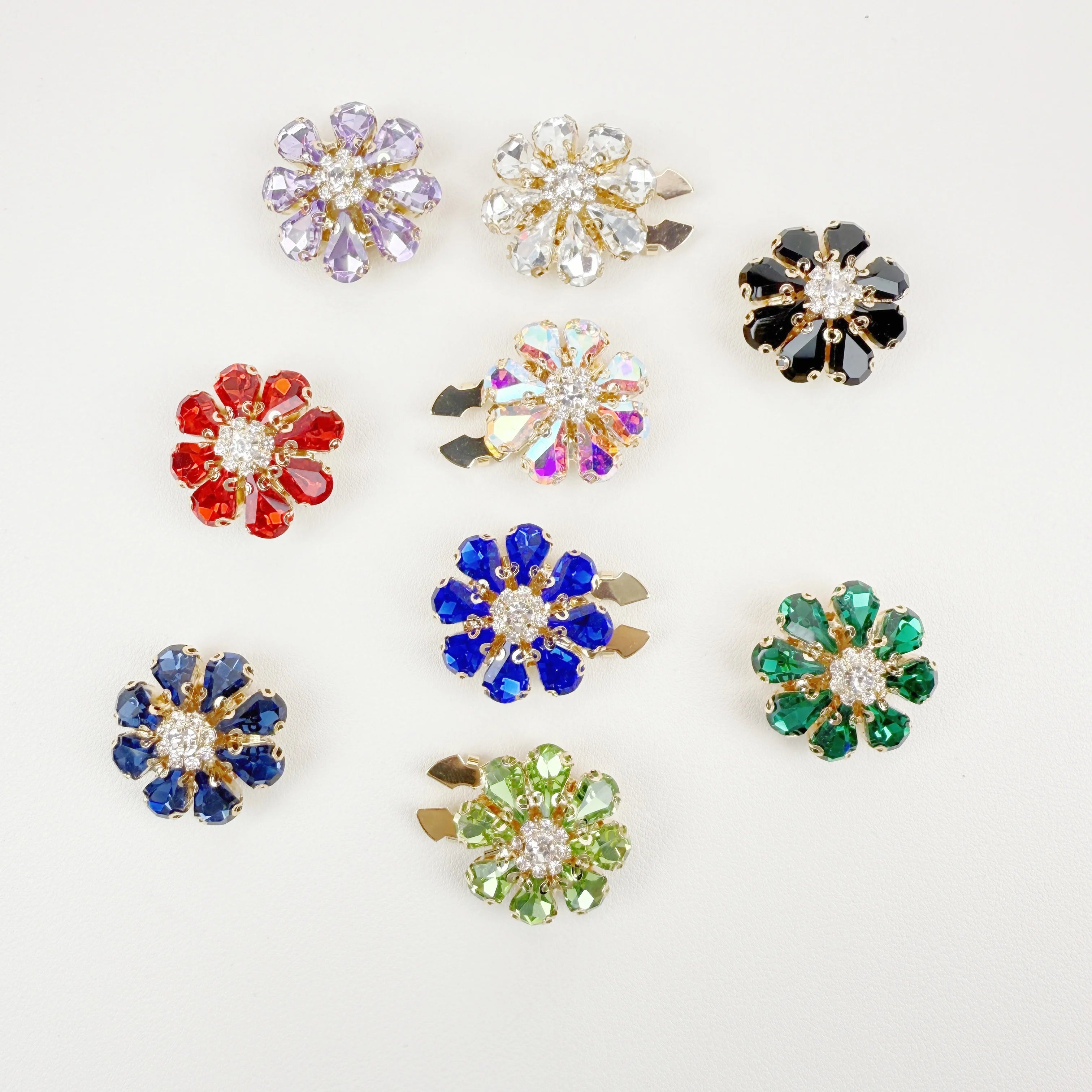 Wholesale Customized Large Multicolor Rhinestone Casual All-Season Shirt Button Cover Sparkling Clothing Button Accessories OEM