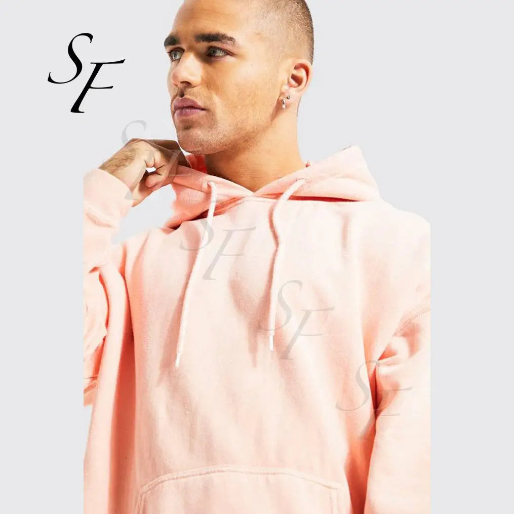 Custom Rhinestone Print Logo 100% Cotton Oversize Washed Unisex Bulk Print Hoodie Sweatshirts for Men