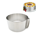 Hot Sales Thick Gauge Stainless Steel Cake Baking Ring Adjustable Mousse/Cake Ring Essential for Household&Bakery