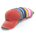 New Washed Hole Baseball Red Color Washed Distressed Dad Hat Old Broken Edge Soft Top Retro Black Distressed Dad Hat