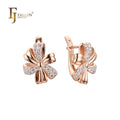 FJ Fallon Fashion Jewelry Earrings Plated in 585 Rose Gold Two Tone Brass Based