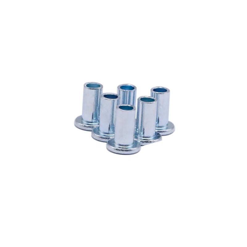 Factory Direct Carbon Steel Blue Zinc Plated Semi Tubular Rivet Hot Selling Flat Head Belt Fastener
