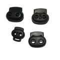 Adjustable Double 2 Hole Black Color Plastic Cord Lock Elastic Cord Stopper Spring Plastic Stopper