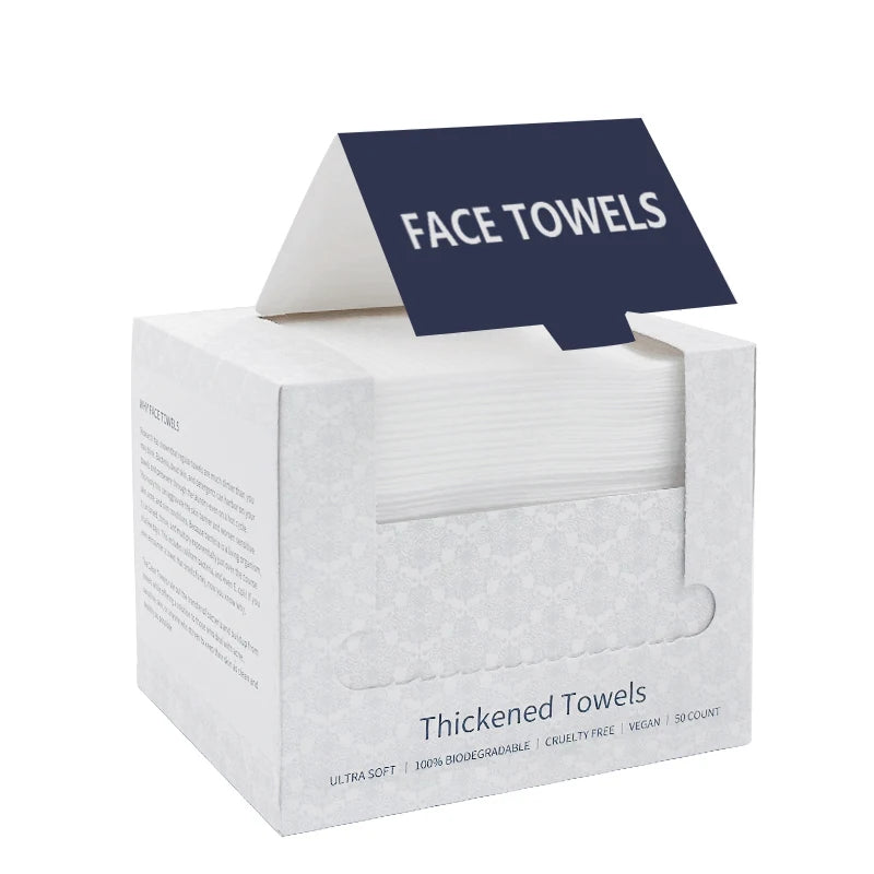 Disposable Face Towels OEM Custom Square Biodegradable Organic Sanitary Makeup Paper-Box