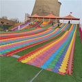 Colorful Farm Park Amusement Rides Outdoor Dry PE/PVC Plastic Slide Tourist Attraction Rainbow Slide
