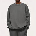 Customizable French Terry 100% Cotton Solid Autumn Oversized Lined Bubble Corded Crewneck Sweatshirt