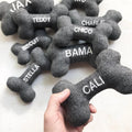 Personalized Fabric Durable Dog Toys Puppy Bone Toy with Embroidered Name