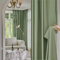 Luxury Home Decor Blackout Curtains Breathable Soft Solid 100% Polyester Curtain for Living Room Bedroom