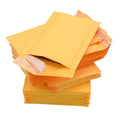 Yellow Kraft Paper Poly Envelope Bubble Bag Thickened Water Resistant Environmental Bubble Mailer for Shoes & Clothing