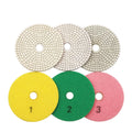 4 Inch 3 Step Diamond Polishing Pads Wet Use and Dry Use for Marble Granite Engineer Stone and Quartz