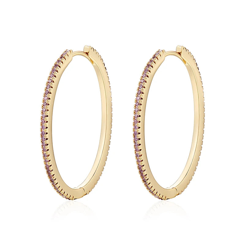 Luxurious Cubic Zirconia Wedding OEM Accessories Hoop Earrings Stud for Women Gifts