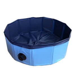 60cm 24inch SS Size Dog Pet Swimming Pool Blue Dog Pool Portable Foldable Kiddie Pool for Kids Bathing Tub Bathtub Drop Shipping