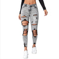Black Gray Wash Denim TSRA Women's High Waisted Slim Skinny Jeans Stretchy Casual Polyester/Cotton Woven Simple Fashion