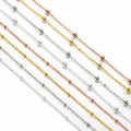 High Quality 925 Sterling Silver Satellite Chain Gold Plated Saturn Chain for Diy Pendant Necklace Accessories