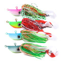 120G NEWUP Seawater Fishing Lead Head Jigging Wobblers Skirt Buzzbait Sequins Bait Wire Lure