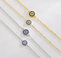 Best Selling Women Bracelet 925 Sterling Silver CZ Stone Turkish Evil Eye Bracelet