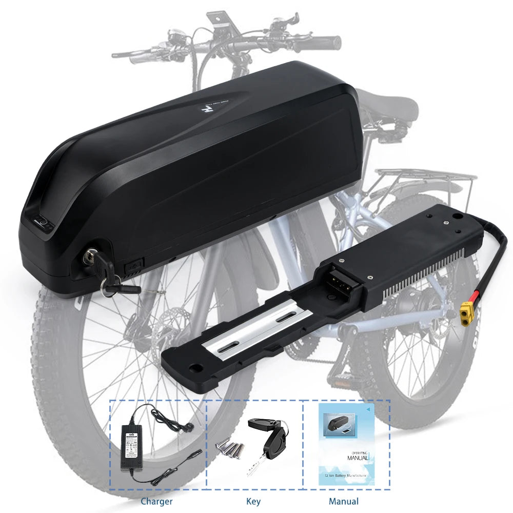 Germany Warehouse 48V 13Ah Electric Bicycle Lithium Battery 2600mAh China Cells with 30A Smart BMS XT60 Output