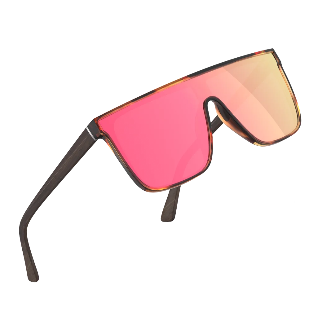 2026 New Fashion Polarized Sunglasses with Wood Temple Custom Logo Wholesale Price Futuristic PC Frame
