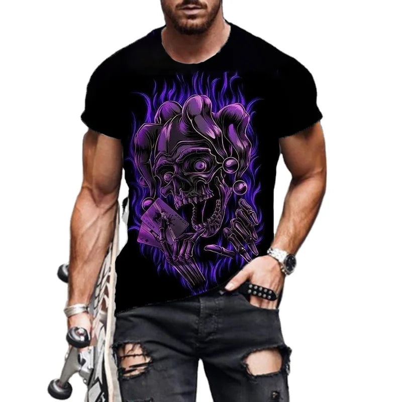 Top Fashion Men's Heavyweight Gym Clothes Crew Neck Short Sleeve Printed T-Shirt Luxury Fitness Chemise with Digital Printing