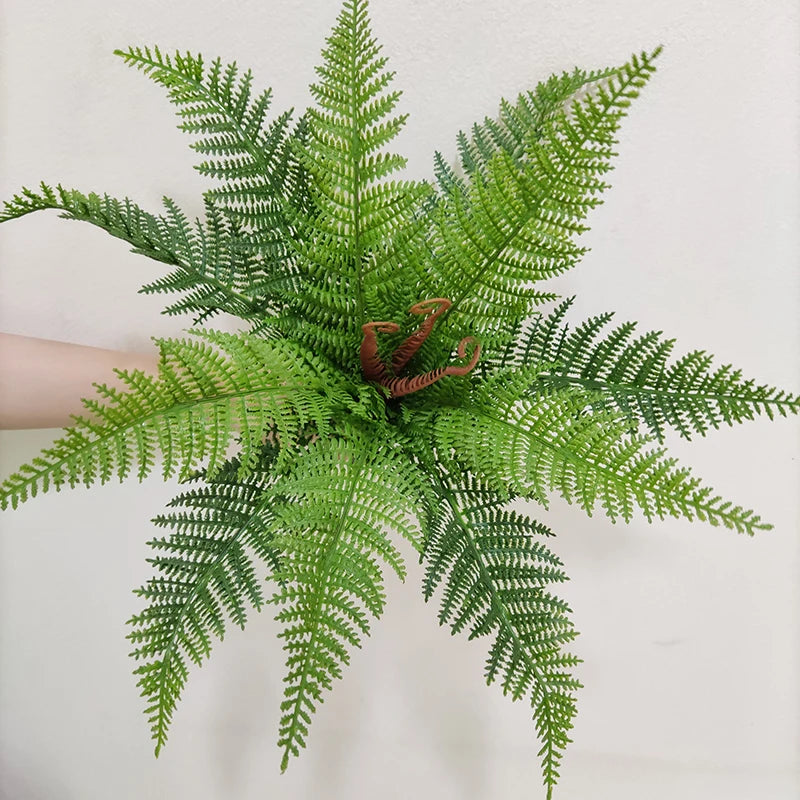 High Quality Faux Fern Bushes Artificial Persian Ferns Branches Wall Tropical Greenery Plant Artificial Fern Plants