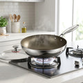 28cm High and Durable Chinese Home Titanium Ware Cooking Wok Non-stick Wok for Induction Cooker