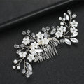 ML835 Fashion Pearls Hair Comb Bridal Handmade Crystal Hair Comb Wedding Headdress