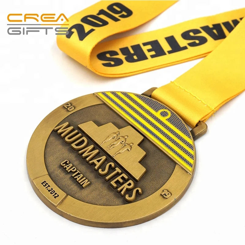 3d Gold Metal Award Marathon Running Sport Medal 3 Inch Lanyard Boxing Cricket Medals Sports Metal Custom Sports Medal