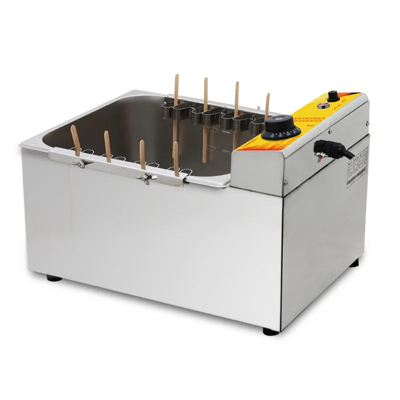 12L Commercial Korean Cheese Hot Dog Fryer Machine Electric Deep Fryer Snack Machine 304 Stainless Steel