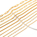3mm Hiphop Jewelry Stainless Steel Chain Necklace 18k Gold Men Paperclip Wheat Figaro Necklace Cuban Link Rope Chain Wholesale
