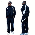 2026 Plus Size Nylon Jogger Gym Sets Custom Logo Patchwork Set Oversized Lightweight Breathable Lightweight Tracksuits