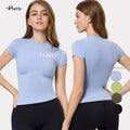 Yoga Gym T-shirts Athletic Running High Elastic Good Material Breathable Quick-dry O-neck Fitness Workout Soft Custom LOGO Wear.