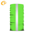 Wholesale Outdoor Black Polyester Seamless Neck Gaiter Reflective Stripe Cycling Safety Bandana Elastic for Face Mask Bandana