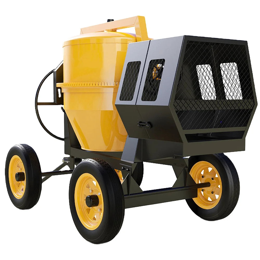 EB New Home Use Portable Diesel/Gasoline 350 Liter Concrete Mixer with Engine Pump Motor Horizontal Drum High Efficiency 30M/H