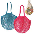 Hot Selling Reusable Cotton Mesh Letter Pattern Handled Snacks Storage Bags Eco-Friendly for Christmas Gift