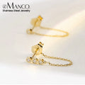 EManco Korean Fashion Zircon Drop Earrings Women Party Accessories Factory