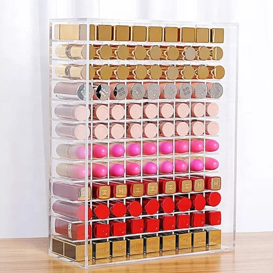 Nail Polish Rack 3 Tiers Acrylic Display Stands for Essential Oils Organizer Shelf Lipstick Makeup Storage Retail Store CN;GUA