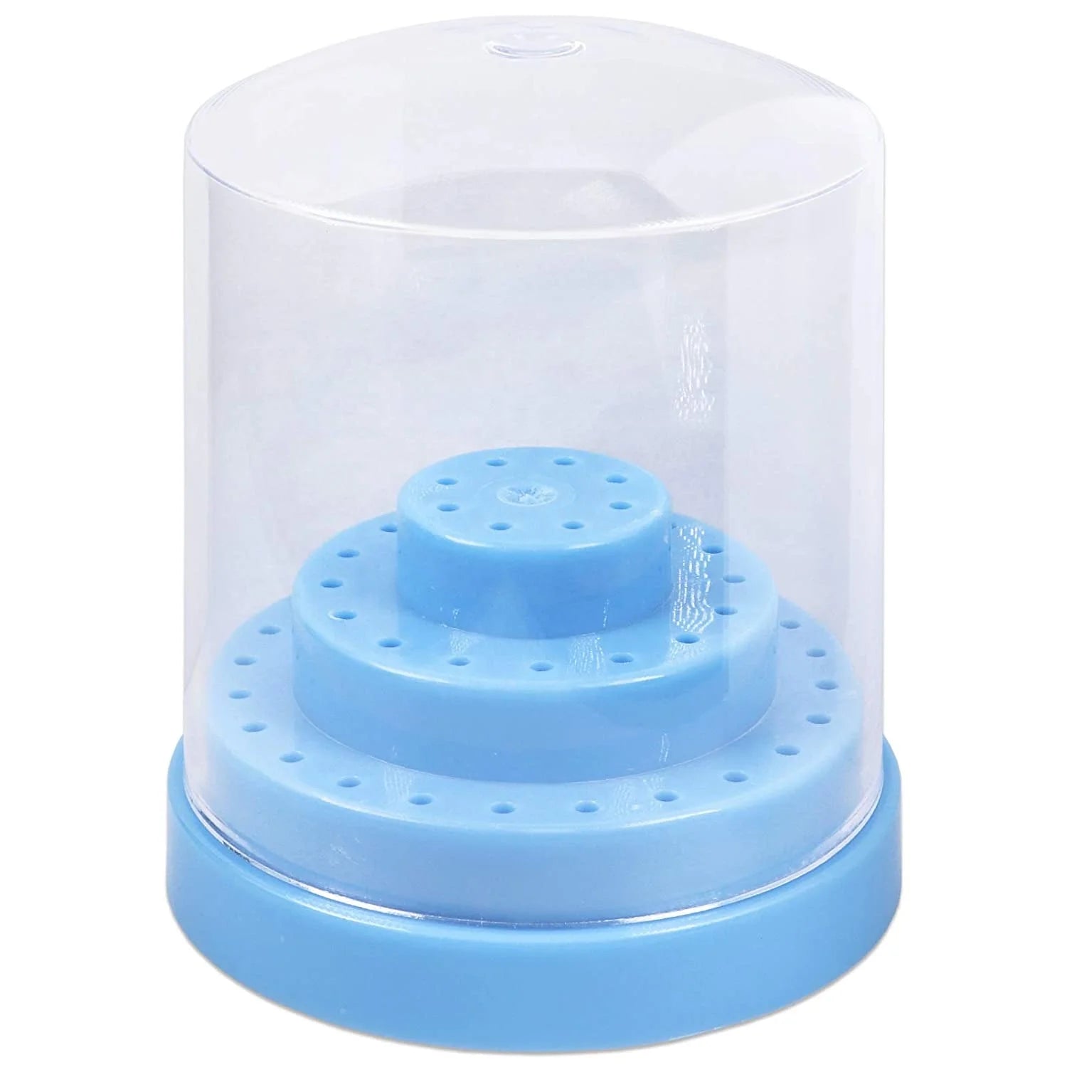 Nail Drill Bit Holder Stand Display Organizer- Dust Proof Storage Container Box Case Tools for Home Use or Nail Salon