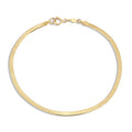 Gemnel Hot Selling 925 Sterling Silver 14k Gold Vermeil Herringbone Snake Chain Bracelet Anklet Women
